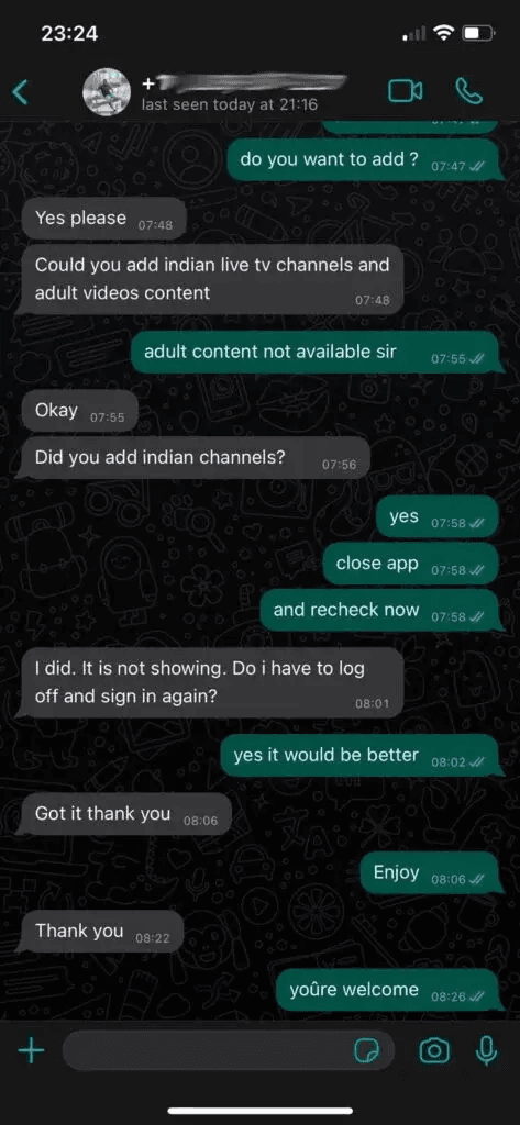 Customer conversation screenshot 1 of 10