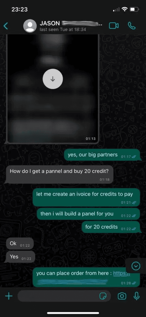 Customer conversation screenshot 9 of 10